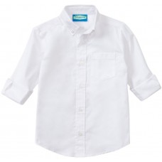 Somersfield P5-M5 WHITE Long Sleeve Youth Button Front Shirt 